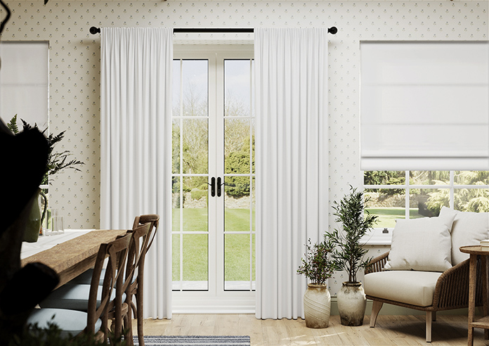 Ascot, Bright White - Made to Measure Curtains - Image 3